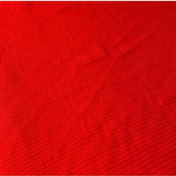 84 Long Red Ribbed Scarf - Picture 10 of 16